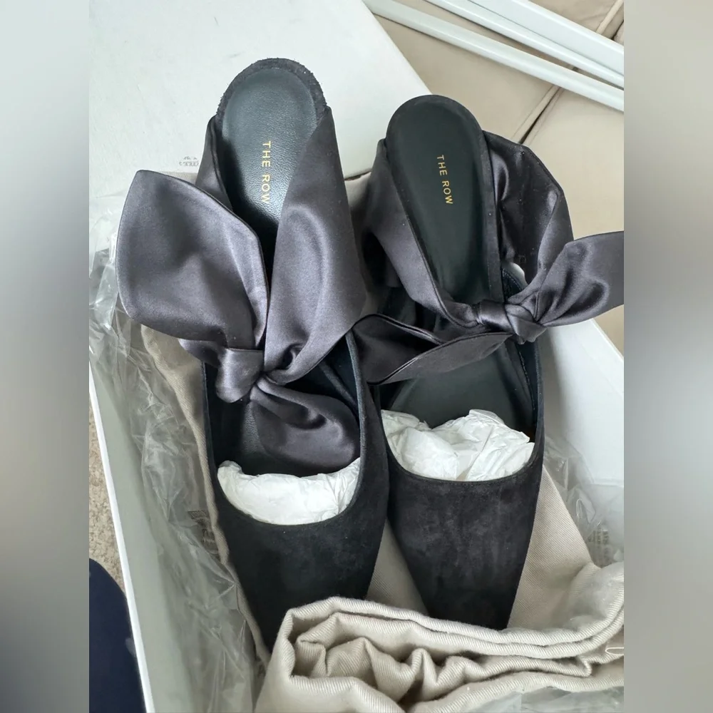 THE ROW Coco Suede Mule - Picture 9 of 17